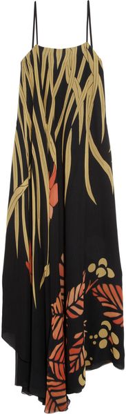 Chloé Printed Silk Maxi Dress - Lyst