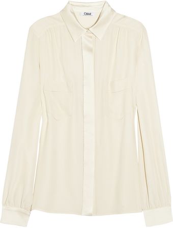 Chloé Silk crepe Blouse - Lyst