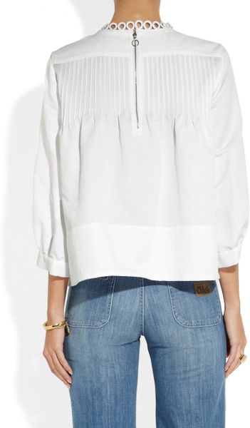 white broderie blouse uk