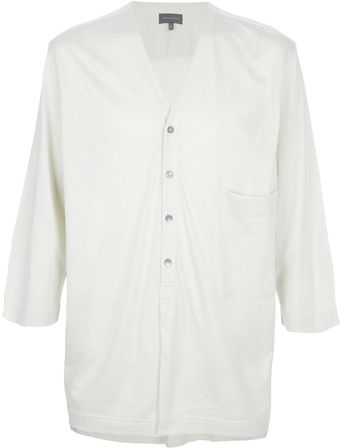 Christophe Lemaire Jersey V-neck Shirt - Lyst