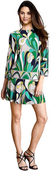 Donna Morgan Threequarter Sleeve Dress - Lyst