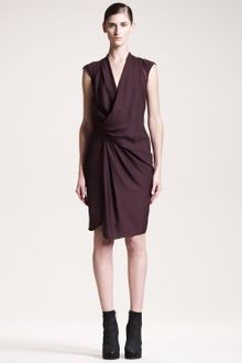 Helmut Lang Molten Draped Dress - Lyst