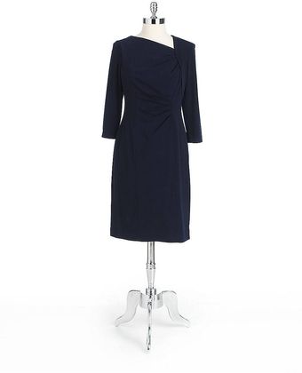 Kay Unger Front Drape Dress - Lyst
