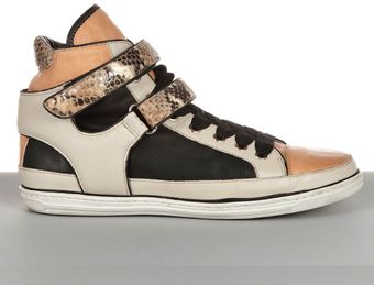 Maje Bobby Python Sneakers - Lyst