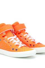 Pierre Hardy Gum Neon Hightop Sneakers