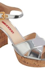 Prada Cork Platform Sandal