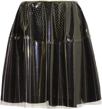 Simone Rocha PVC and Broderie Anglaise Cotton Skirt - Lyst