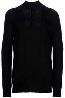 Ann Demeulemeester Buttoned V-neck Sweater - Lyst
