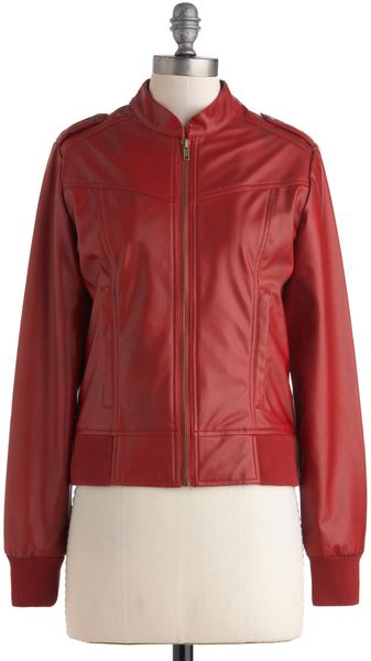 ModCloth Every Jacket Has Its Jill in Burgundy - Lyst
