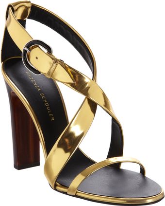 Proenza Schouler Metallic Crisscross Sandal - Lyst