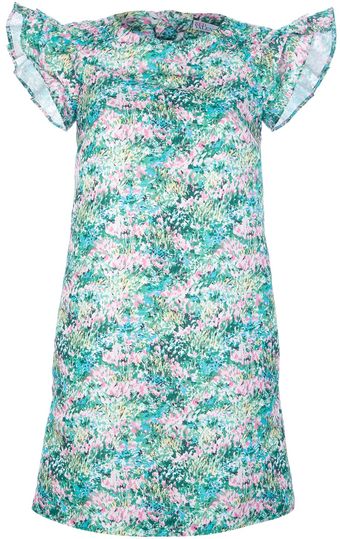 RED Valentino Ruffle Sleeve Dress - Lyst