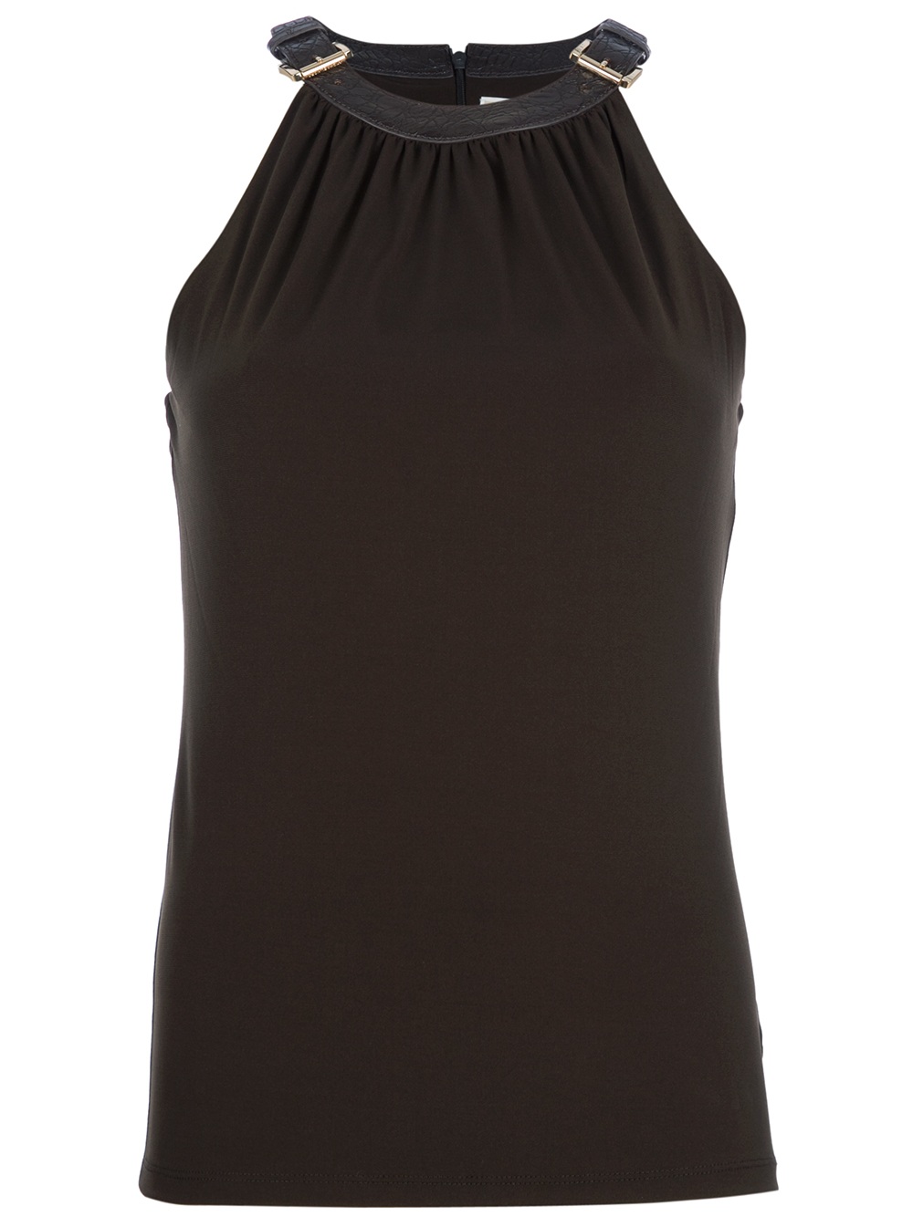 embellished halter neck top