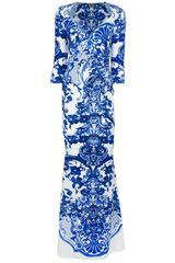Roberto Cavalli Printed Fishtail Dress