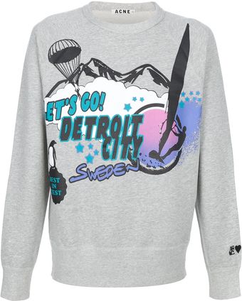 Acne Detroit College Sweatshirt - Lyst