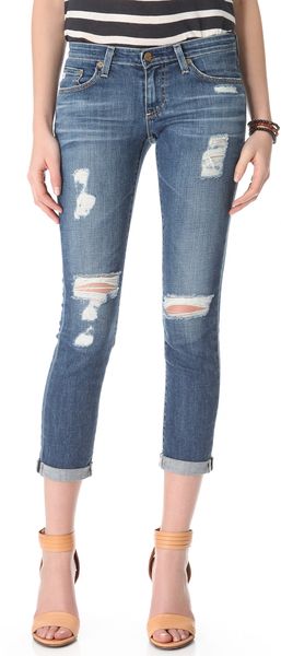 Ag Adriano Goldschmied Stilt Cigarette Roll Up Jeans - Lyst