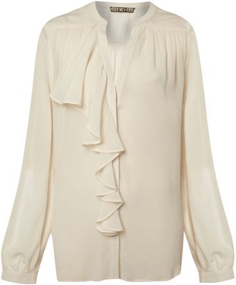 Biba Long Sleeved Frill Detail Blouse - Lyst
