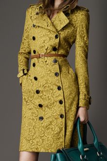 Burberry Long Lace Trench Coat - Lyst