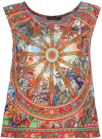 Dolce & Gabbana Printed Tank - Lyst