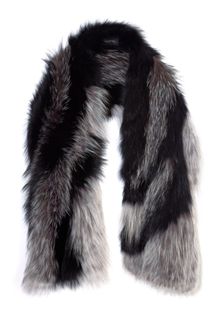 J. Mendel Silver Fox Intarsia Elongated Scarf - Lyst