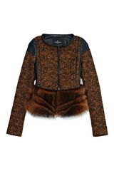 J. Mendel Crewneck Zip Front Jacket