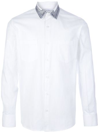 James Long Embroidered Collar Shirt - Lyst