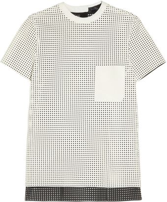 Proenza Schouler Perforated Leather T-shirt - Lyst