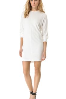 T By Alexander Wang Pique Drape Back Dress - Lyst