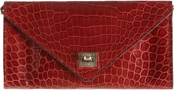 Zagliani Glazed Crocodile Easy Clutch - Lyst