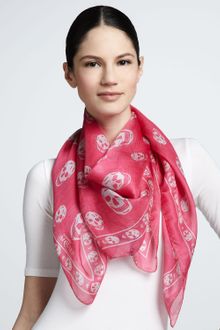 Alexander McQueen Skullprint Chiffon Scarf - Lyst