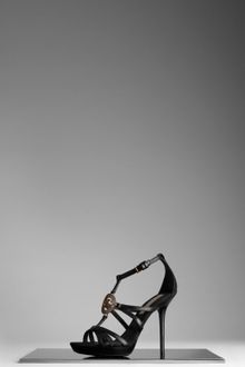 Burberry Equestrian Knight Buckle Platform Sandals - Lyst