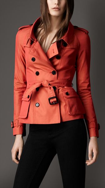 Burberry Oversize Collar Cotton Gabardine Jacket - Lyst