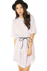 Cheap Monday The Stevie Belted Shirt Dress in Lilac Hint