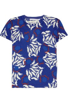 Diane Von Furstenberg Gelassia Printed Cotton and Silk-Blend Top - Lyst