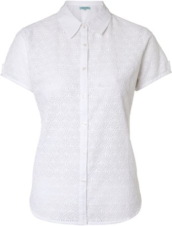 Dickins & Jones  Short Sleeved Broderie Shirt - Lyst