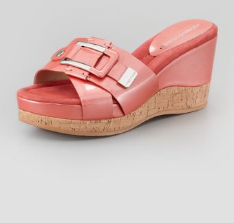 Donald J Pliner Loyal Crisscross Wedge Slide - Lyst