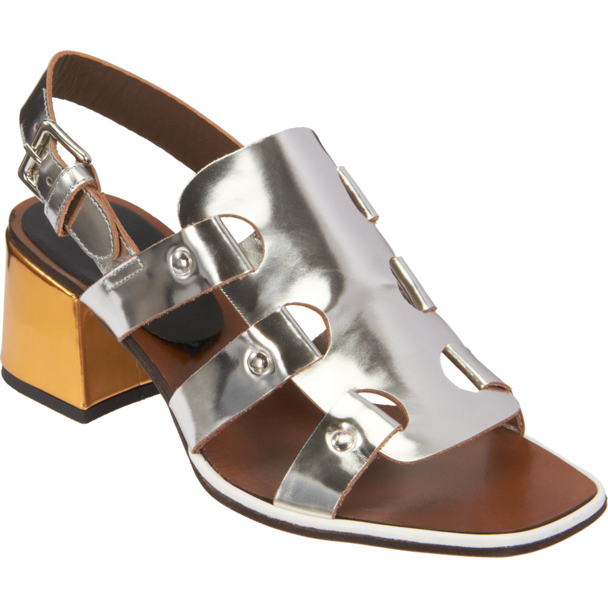 sandals Gladiator slingback in  Lyst  Slingback Sandals Marni marni (silver)  Brown