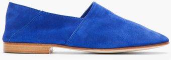 Moschino Cheap & Chic Cobalt Blue Suede Arno Loafers - Lyst