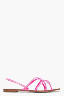 Pedro Garcia Pink Swarovski Crystal Embellished Multistrap Sandals - Lyst