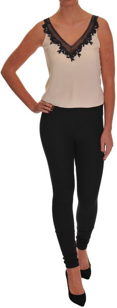 Philosophy di Alberta Ferretti Lace Detail Blouse Cream - Lyst
