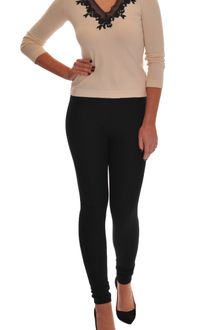 Philosophy di Alberta Ferretti Lace Detail Cream Sweater - Lyst