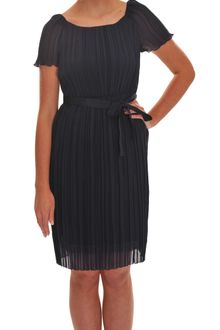 Philosophy di Alberta Ferretti Silk Pleated Dress Navy - Lyst