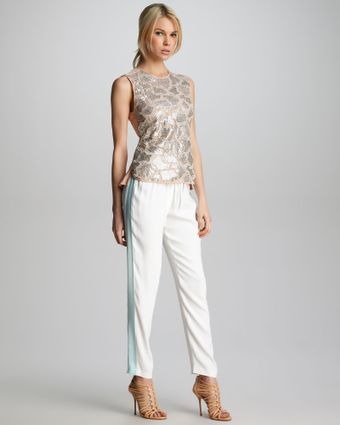 Rebecca Taylor Sidestripe Track Pants - Lyst