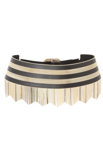 Versace Chain Leather Belt - Lyst
