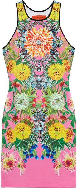 Clover Canyon Turquoise Valley Printed Stretch neoprene Dress - Lyst