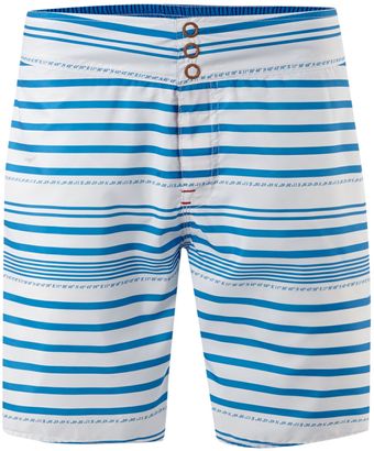 Diesel Medium Length Stripe Swim Short - Lyst