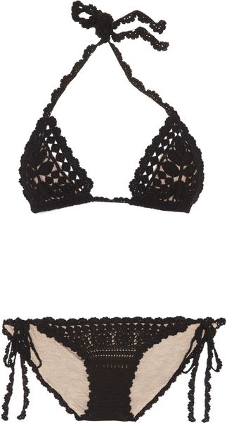 Isabel Marant Crochet Cotton Triangle Bikini - Lyst