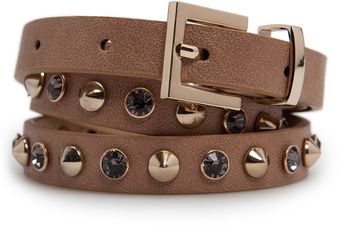 Mango Touch Crystals and Studs Belt - Lyst