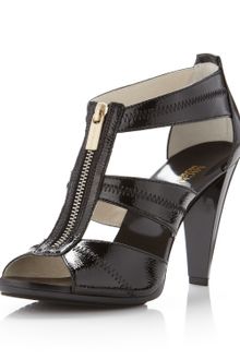 Michael by Michael Kors Berkley Patent T-strap Sandal - Lyst