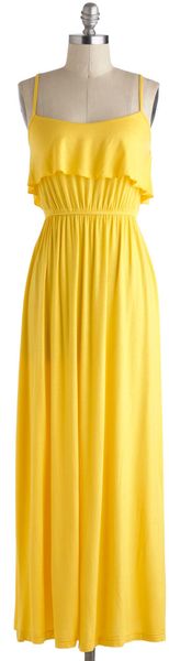 ModCloth Jolly Good Yellow Dress - Lyst