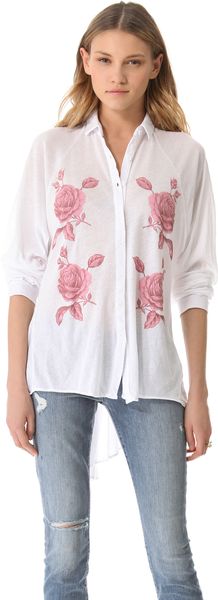 Wildfox Sunday Button Down Shirt - Lyst